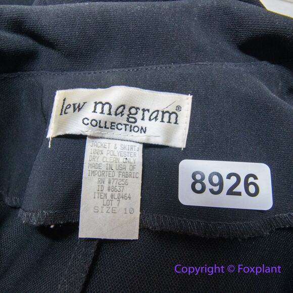 Vintage Lew Magram Collection Blazer Sz 10 Black Gold Buttons Chain Military - Picture 12 of 12